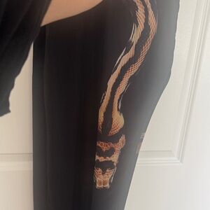 Black Dress with Snake Print